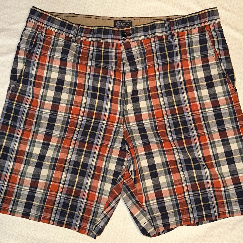 Arrow Red and Blue Flat Front Shorts
